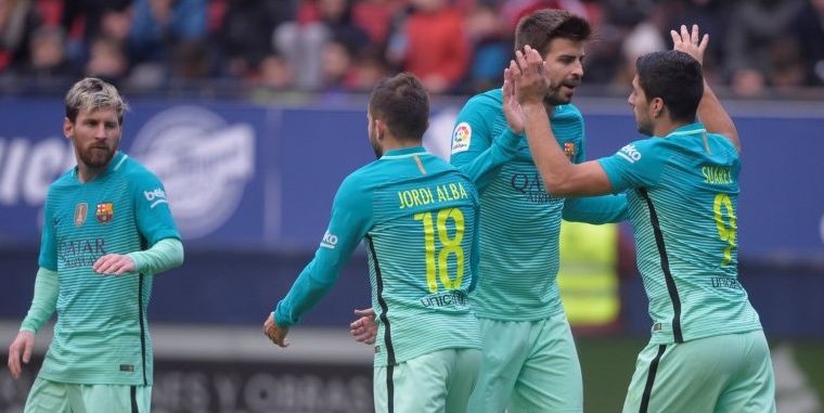 Messi en Suarez leiden Barcelona weer eens naar zege in Primera Division