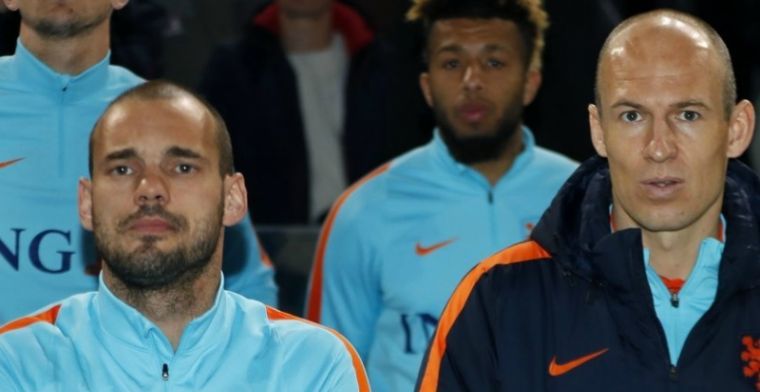 'Robben roept Grim tot de orde; Sneijder loopt woedend van het veld af'