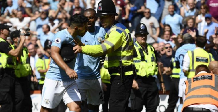 Agüero krijgt bijval na vermeende klap aan steward na late zege Manchester City