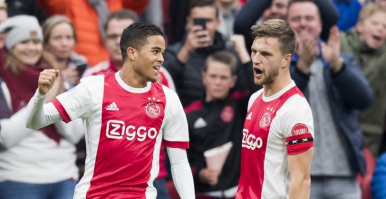 Ajax ploetert opnieuw, maar wint met vijf treffers: Kluivert maakt hattrick