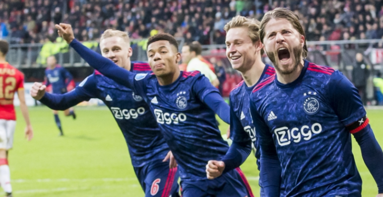 Ajax overleeft prachtige wedstrijd tegen concurrent AZ en staat tweede