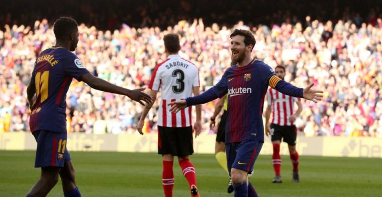 Barça dankt uitblinker Messi, wint simpel en kruipt steeds dichter naar landstitel