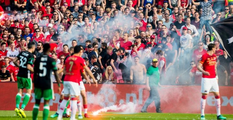 AZ-fans slopen grasmat van Feyenoord: Het gaat door merg en been