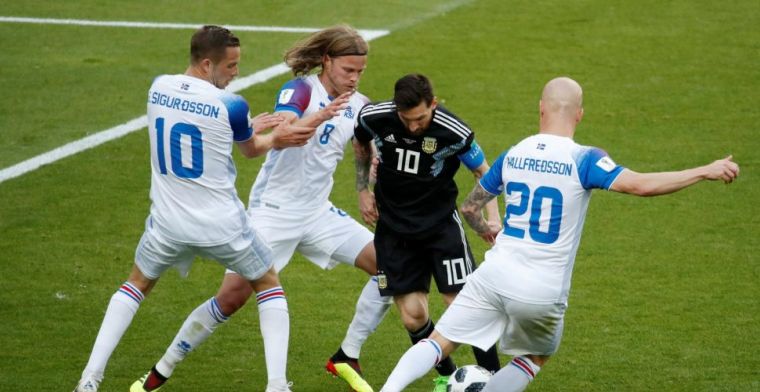 Zwak Argentinië en schlemiel Messi laten punten liggen tegen IJsland