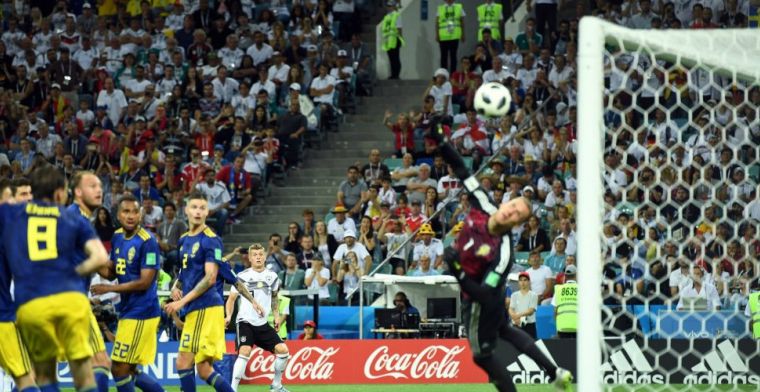 Kroos schiet raak in 95e minuut (!) en laat Duitsland sensationeel ontsnappen