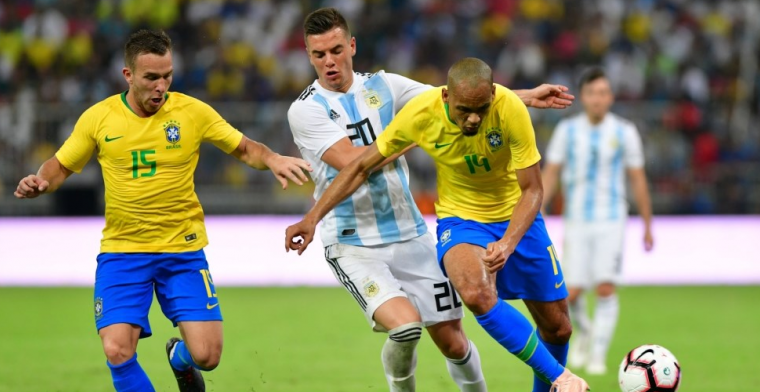 Tagliafico en Argentinië verliezen prestigetopper van Brazilië in blessuretijd