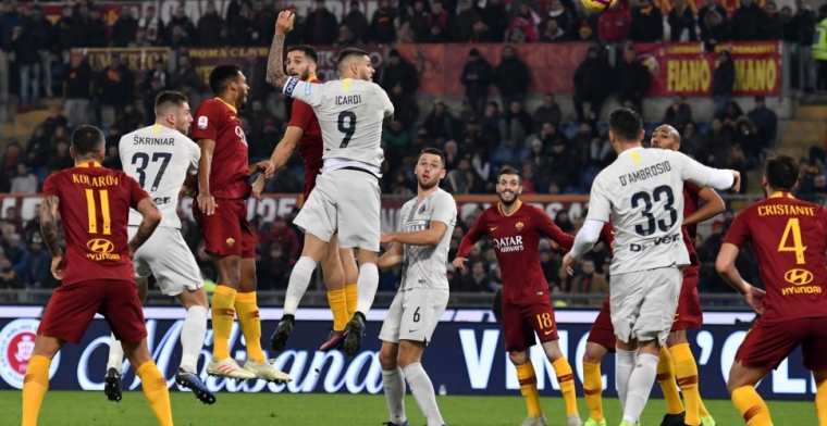 Spannende kraker tussen Roma en Inter eindigt in gelijkspel