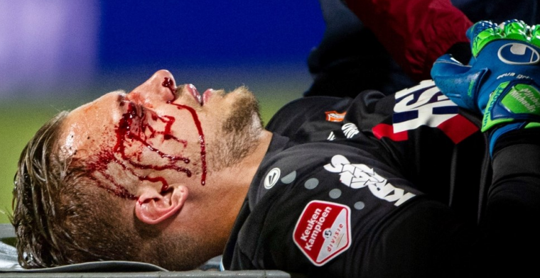 Zware hoofdblessure voor FC Volendam-doelman: 'Met succes geopereerd'