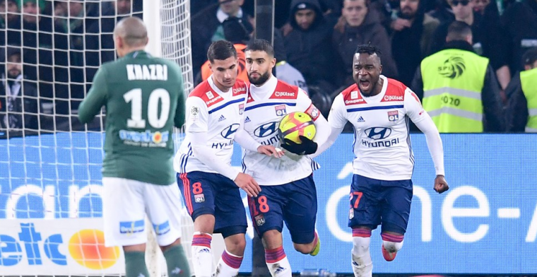 Sensatie: Olympique Lyon wint topper van Saint-Étienne in 95e minuut