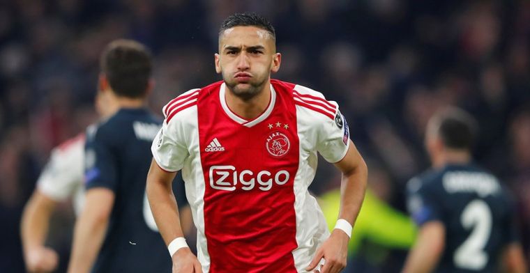 Ziyech erkent na sterk Ajax-optreden: 'Dat mag niet, maar is wel zo'