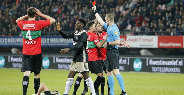 NEC is 'erg wilde' Van den Berg drie wedstrijden kwijt na veelbesproken rode kaart