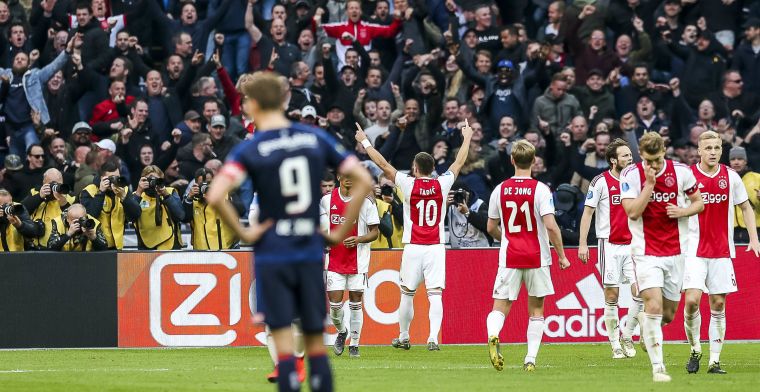 Ajax wint meeslepend voetbalgevecht van PSV en gooit titelrace volledig open
