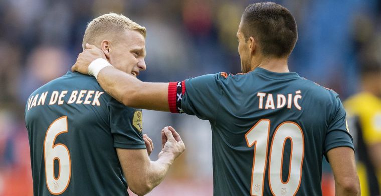 Geluk bij ongeluk voor Ajax: angst voor zware blessure Van de Beek ongegrond