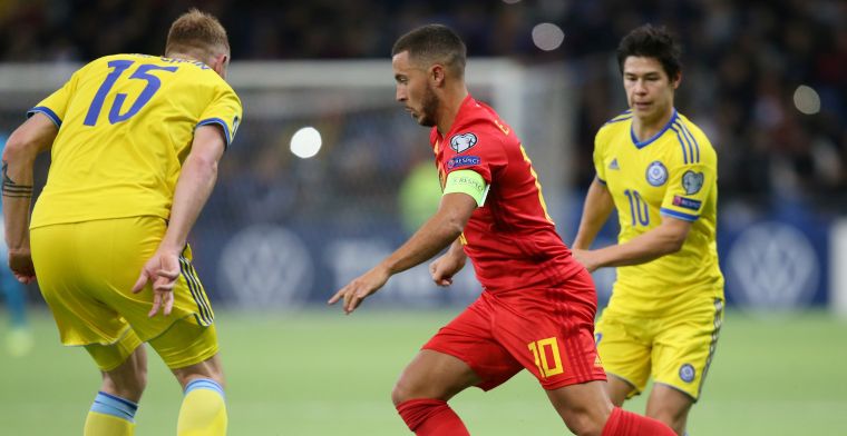België sluipt op snipperdag naar drie punten door briljante assist Hazard