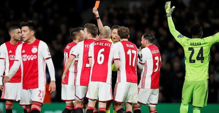 Nijhuis analyseert cruciale rode kaarten Ajax: 'Bij UEFA ligt dat heel hoog'
