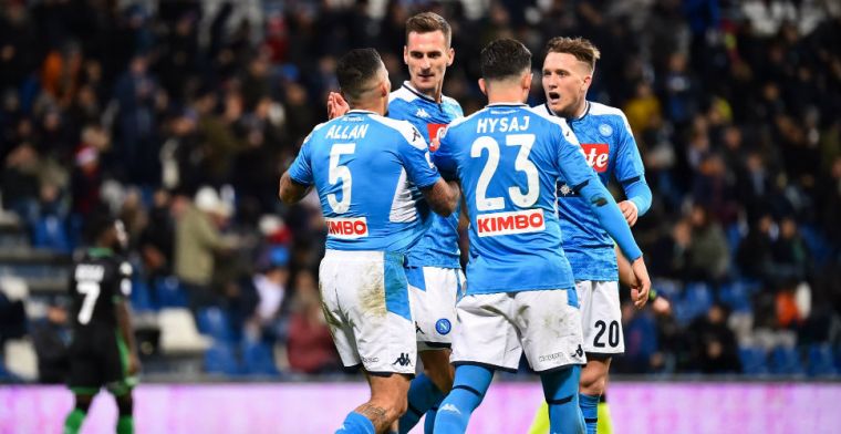 Napoli wint in blessuretijd van Sassuolo, Atalanta vernedert AC Milan