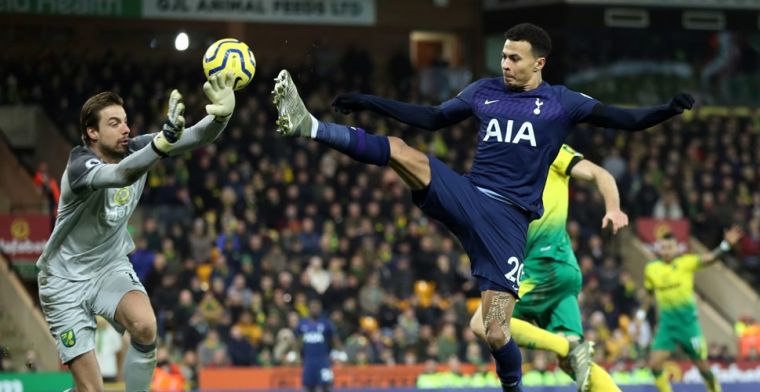 Tottenham ontsnapt aan curieuze nederlaag bij Norwich dankzij Eriksen en Kane