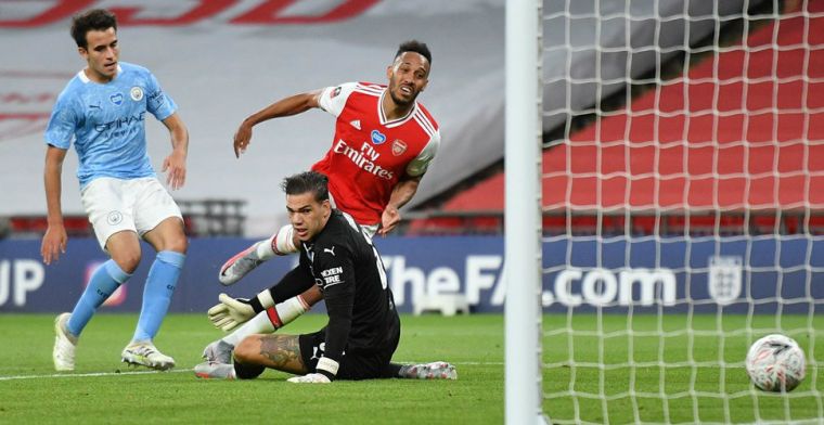 Arsenal mag opnieuw naar Wembley: dubbelslag Aubameyang is Man City te machtig