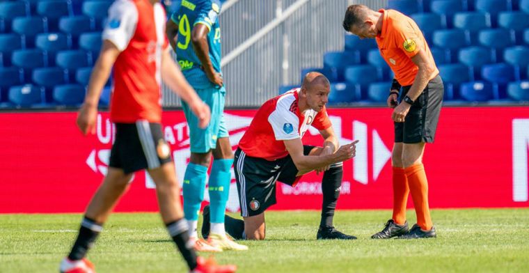 Van Beek ingevallen én gewisseld, 'Feyenoord vreest voor volgende blessure'
