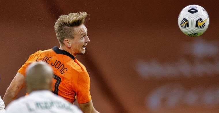 'Vermoedelijke opstelling Oranje: aangepast aanvalsspel met De Jong in de spits'