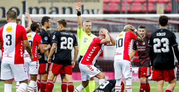 Jansen door het stof na Emmen-Feyenoord: 'Mag mij niet gebeuren: dom op die plek'