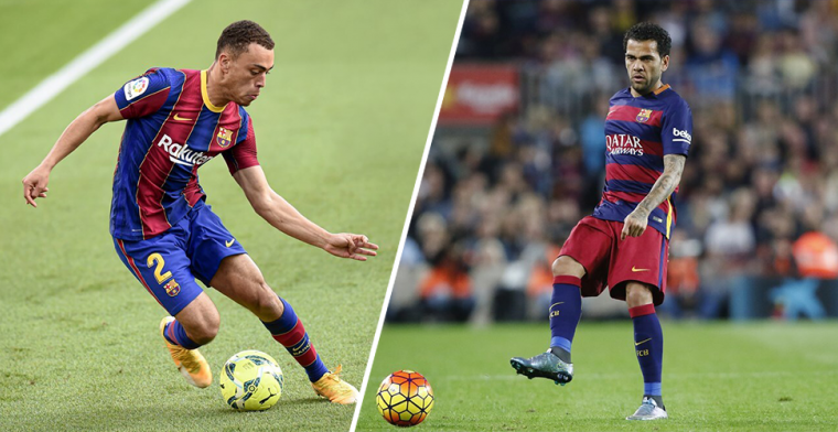 Dani Alves is lovend en heeft 'simpel advies' voor Dest: Pass de bal naar Messi