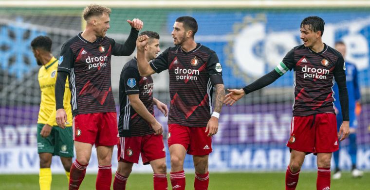 Feyenoord-comeback na snelle achterstand en rood Kökcü, wondergoal van Senesi