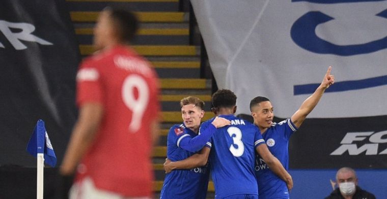 FA Cup-campagne United en Van de Beek eindigt in kwartfinale, Leicester te sterk