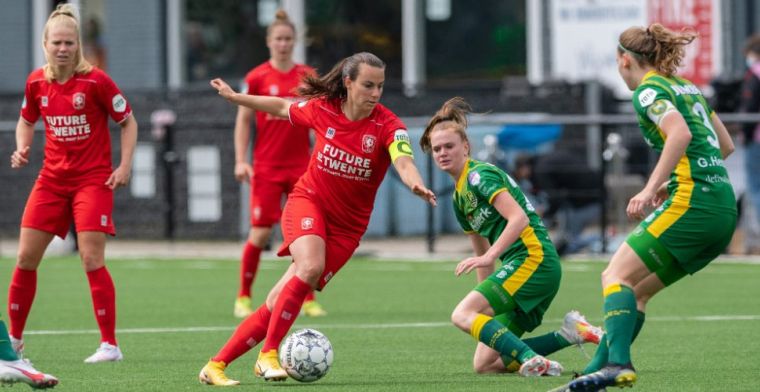 Vrouwen van FC Twente pakken de titel na last minute overwinning op ADO