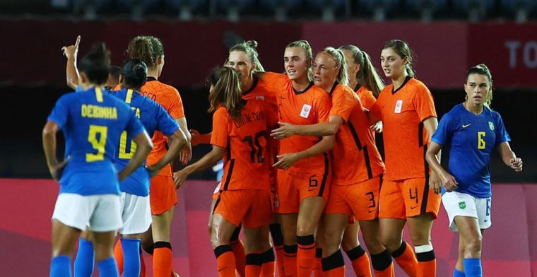 Oranje Leeuwinnen spelen in nieuw doelpuntenfestijn gelijk tegen Brazilië
