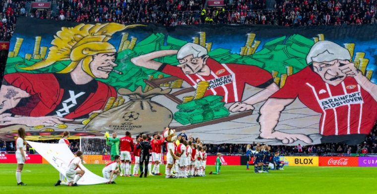 Ajax gaat in gesprek met makers PSV-doek: 'Vertrouwen is beschaamd'