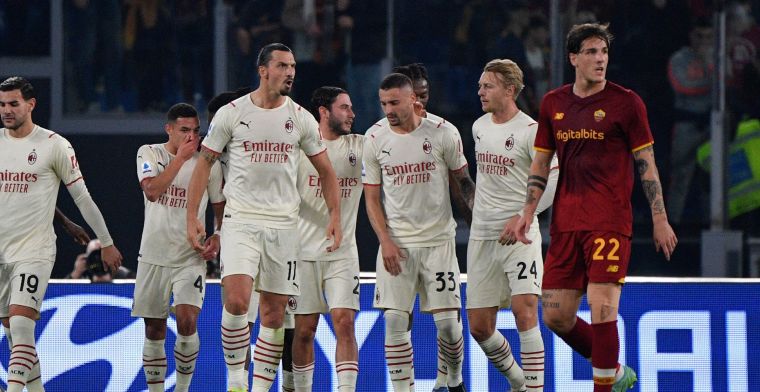 Milan boekt nipte zege op Roma van Mourinho, Ibrahimovic de grote man