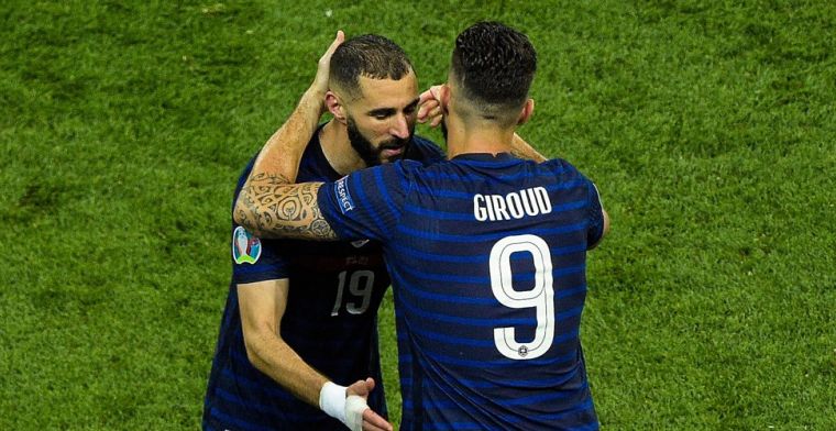 Giroud wijt Franse uitschakeling op EK deels aan Benzema: 'Balans verstoord'