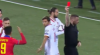Wat is dit? Spits van Andorra krijgt binnen halve minuut al rood na elleboog