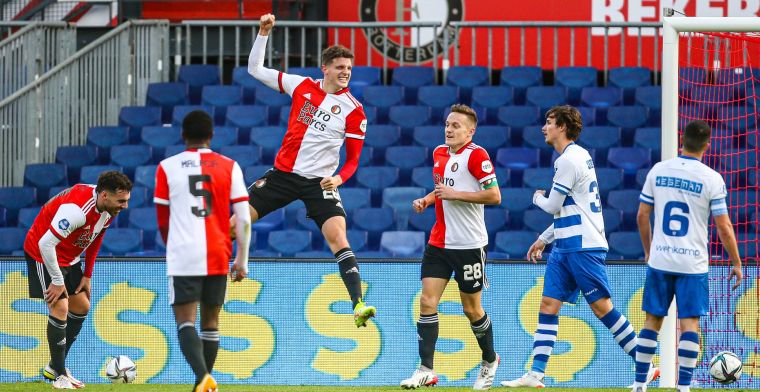 Feyenoord is na 35 minuten klaar met PEC Zwolle: rampzalig debuut Schreuder