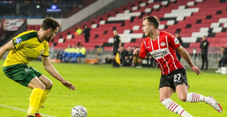 PSV-coach Schmidt verdedigt Götze: 'Het is een beetje de stijl van Mario'