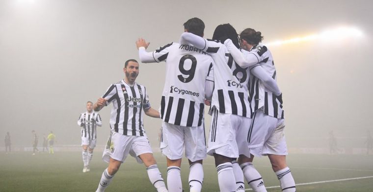 Juventus wint in mistig Bologna: basisspeler De Ligt ziet Morata uitblinken