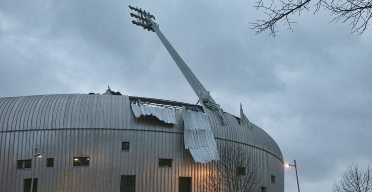 Onderzoek aan ADO-stadion afgebroken: harde wind gooit weer roet in het eten