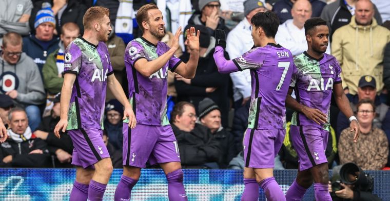 Spurs klaart klus tegen Leeds voor rust, fraai record voor tandem Kane en Son
