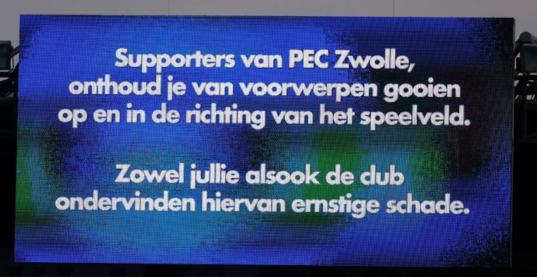 PEC over vuurwerkincident: '74 minuten, 1-1 tegen Feyenoord: ik snap het niet'