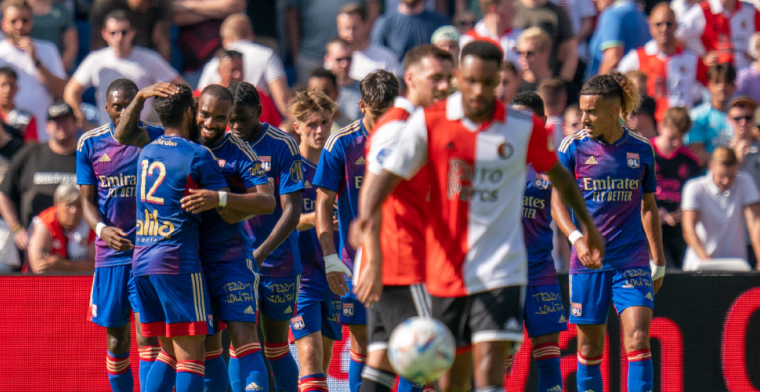 Feyenoord onderuit in traditionele openingswedstrijd: Lyon wint in De Kuip