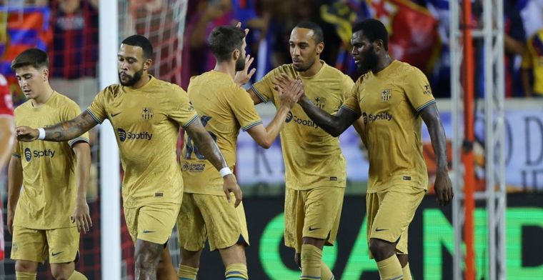 Dembélé en Memphis leiden Barça naar zege, zeldzame basisplek De Jong