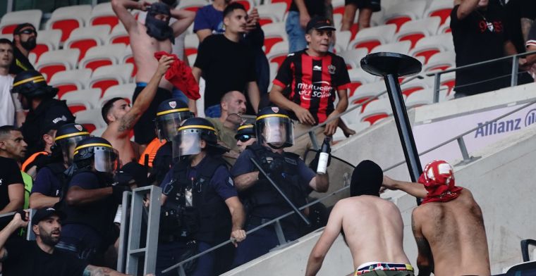 Corsica weert Nice-fans na zien van dramatische beelden in Conference League