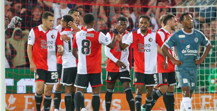 Dominant Feyenoord boekt zege in derby en pakt tweede plek weer af van PSV