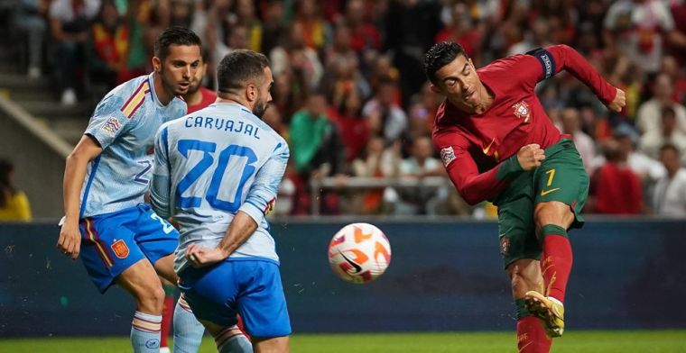 Spanje plaatst zich voor Final Four na late treffer tegen Portugal