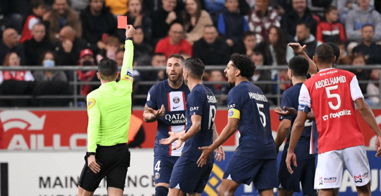 Ramos pakt bijzondere rode kaart bij PSG: 'Hij wilde hem niet beledigen'