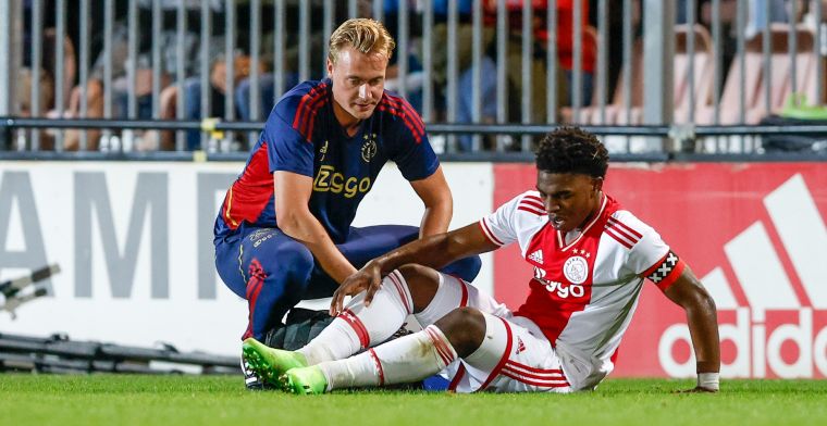 'Ajax-talent zeker tot medio december aan de kant door gescheurde enkelband'