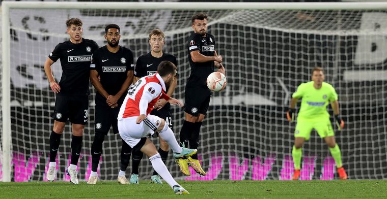 Europa League-dreun voor Feyenoord: nederlaag door goal in 93ste minuut