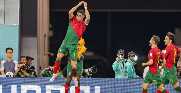 Portugal met historische Ronaldo in zinderende slotfase langs Ghana