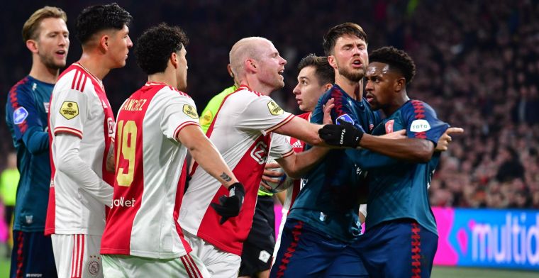 Volgende klap voor zwak Ajax: Amsterdammers met tien man niet langs FC Twente